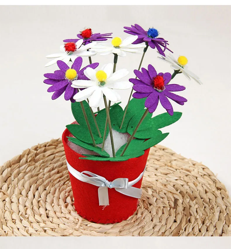 DIY Potted Flower Children Sewing Kit