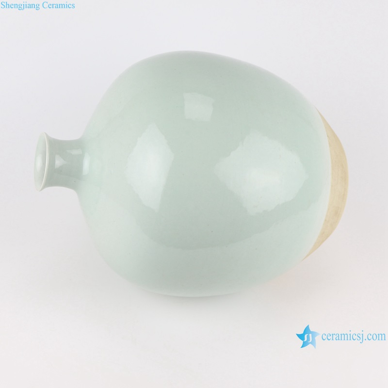 Light Green Glazed Color Pomegranate Shape Porcelain Decorative Tabletop Porcelain Vase