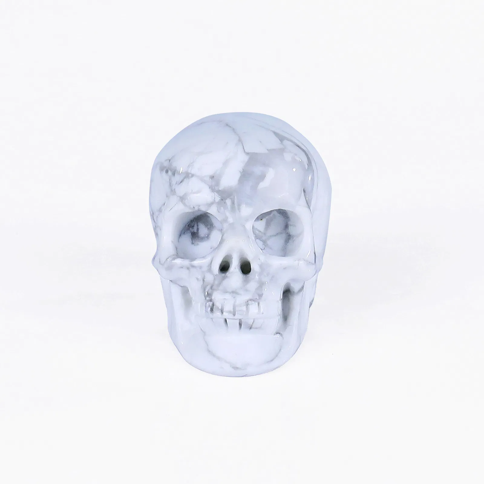 Handmade Crystal Skull Decor Natural Gemstone Craft for Gothic Home Decoration