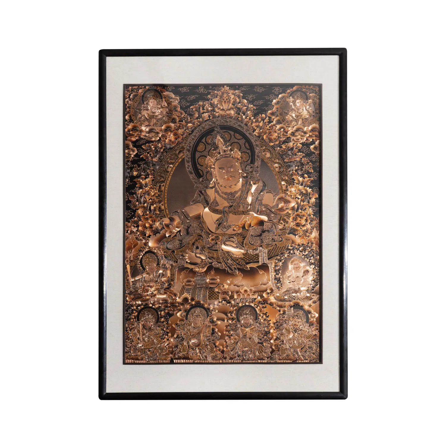 Elegant Wealth God Metal Craft for Home Display