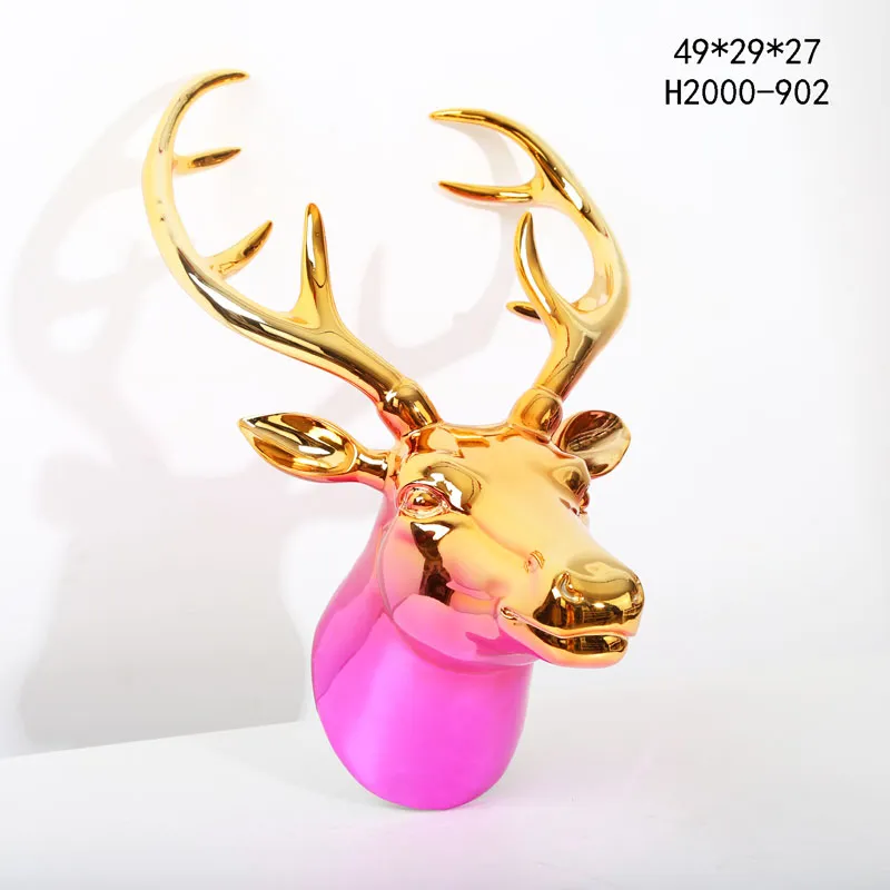 Wall Mounted Deer Head Figurines