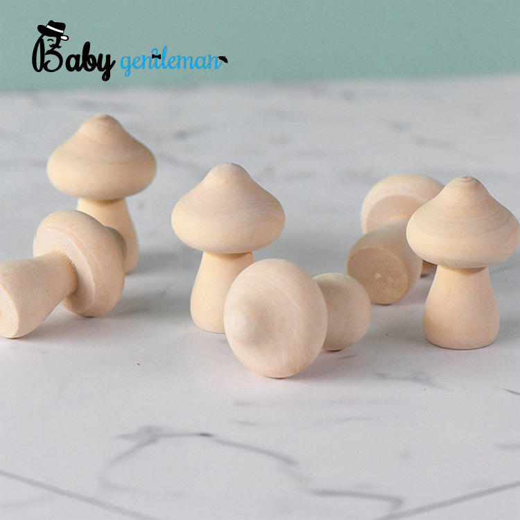 Natural Unfinished Wooden Mushroom Craft for Home Decoration Z10489d