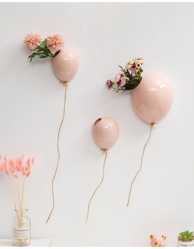 Wall Hanging Vase Decoration Ceramic Balloon Living Room Decorative Vase Restaurant Bedroom Office Hotel Bar Home Decoration Bl13576