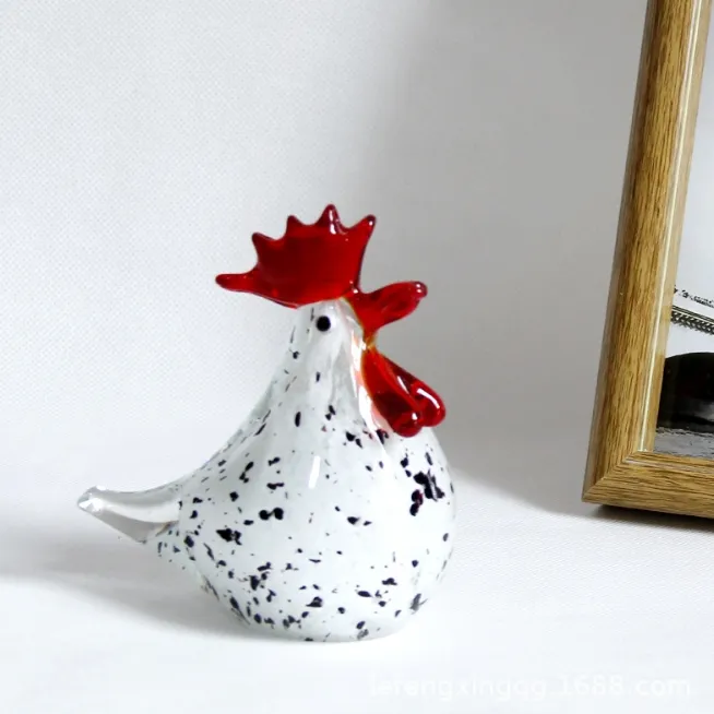 Glass Chicken Ornament 3