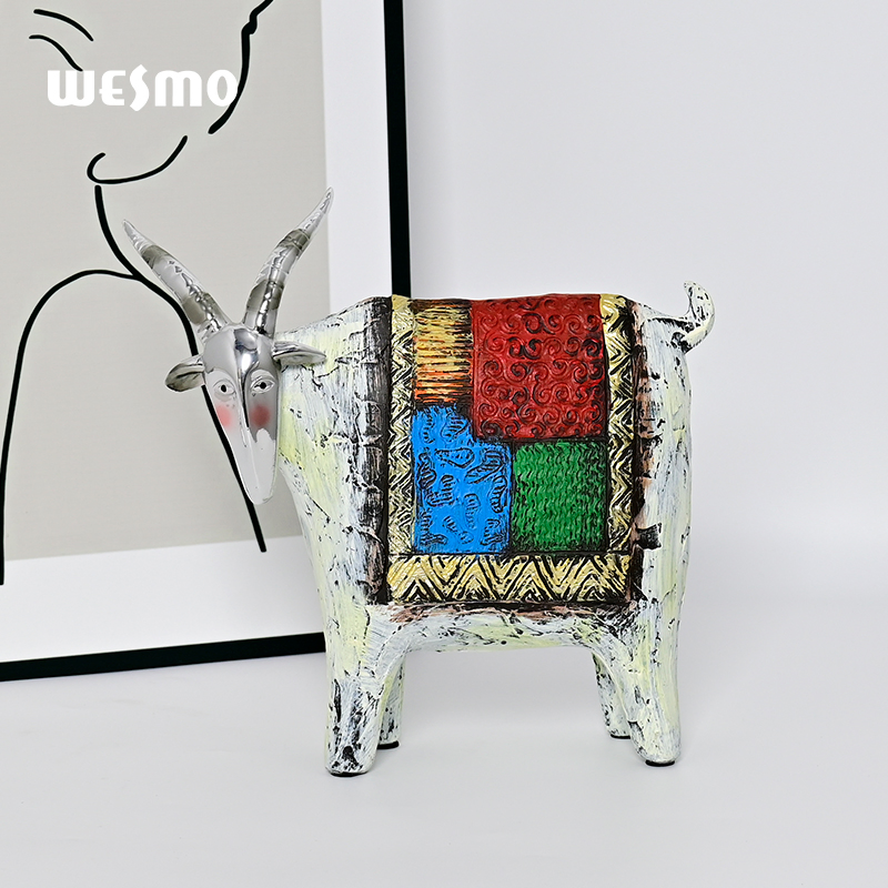 Resin Crafts Goat Figurine Sculpture Boho Home Decoration Tabletop Decor Gift Statue
