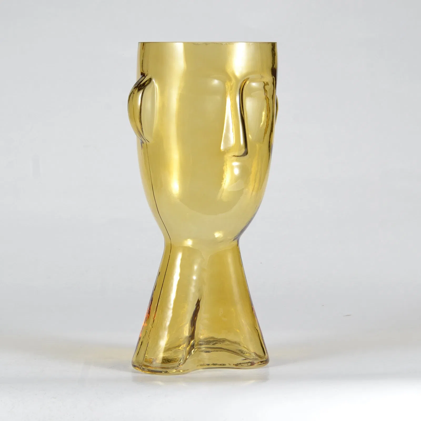 Human Face Art Unique Shaped Design Glass Crafts