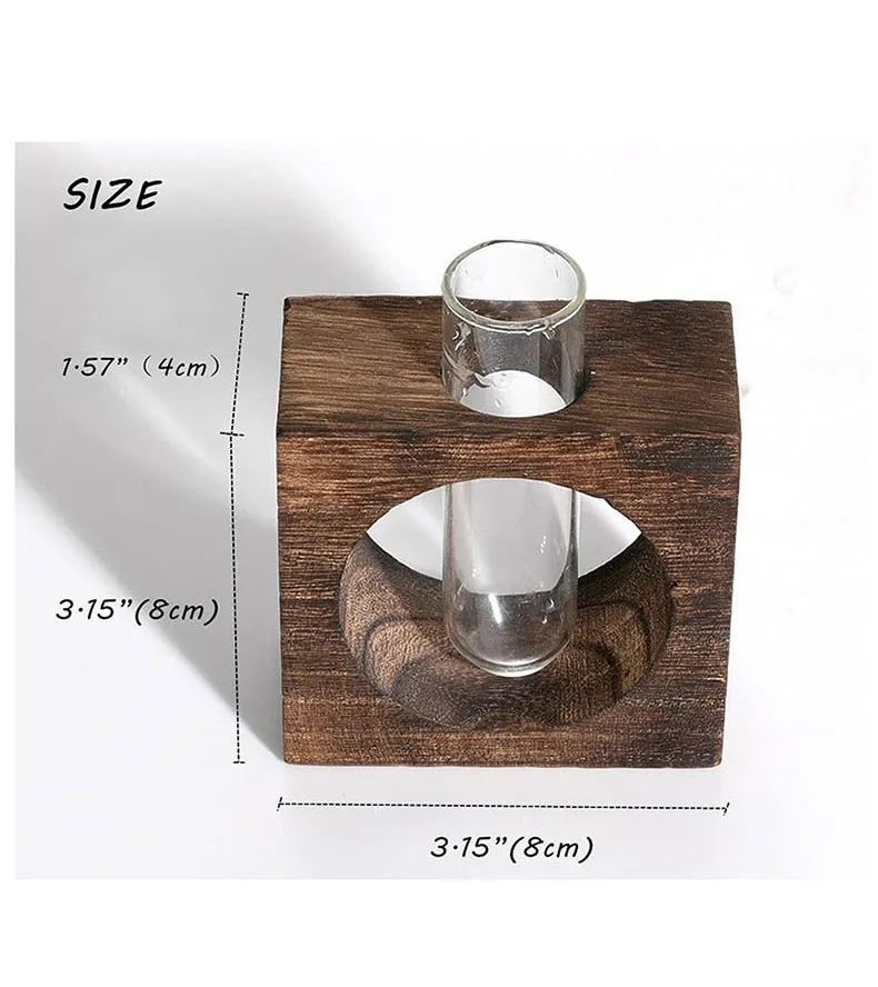 Tabletop Craft Wood Frame Vase