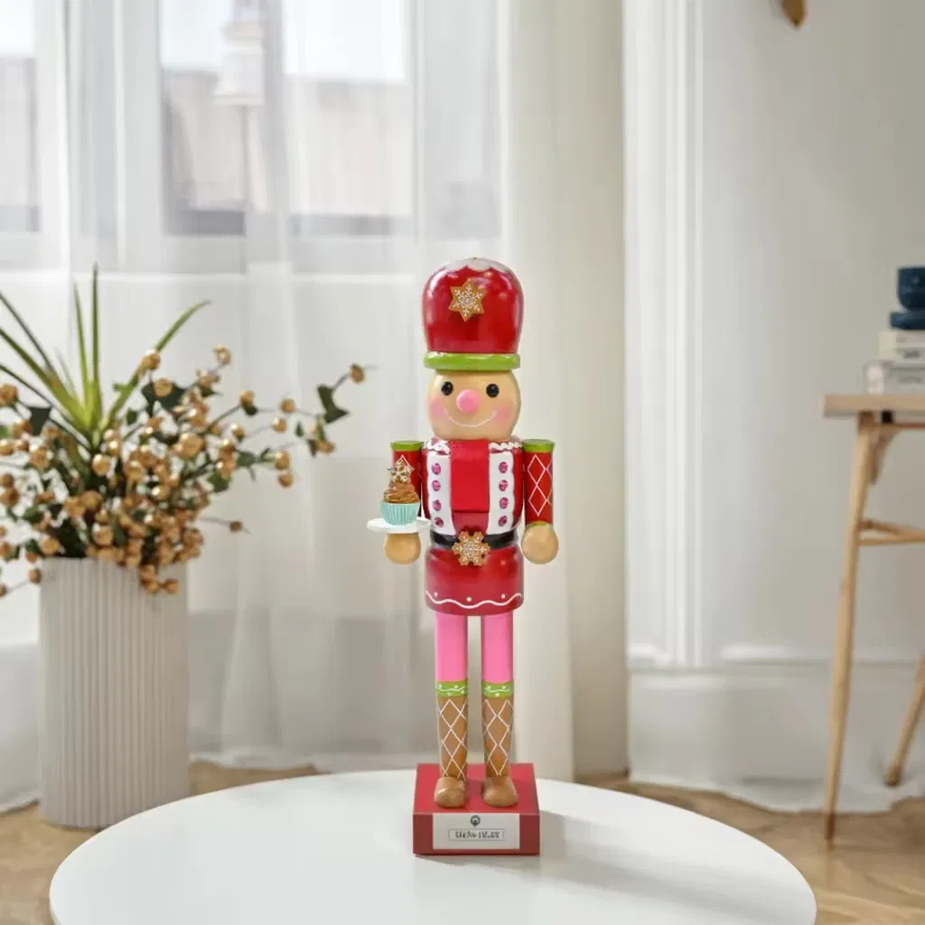 Handmade Festival Wooden Nutcracker Casina Navidad Gingerbread House Doll Home Decoration Gift Christmas