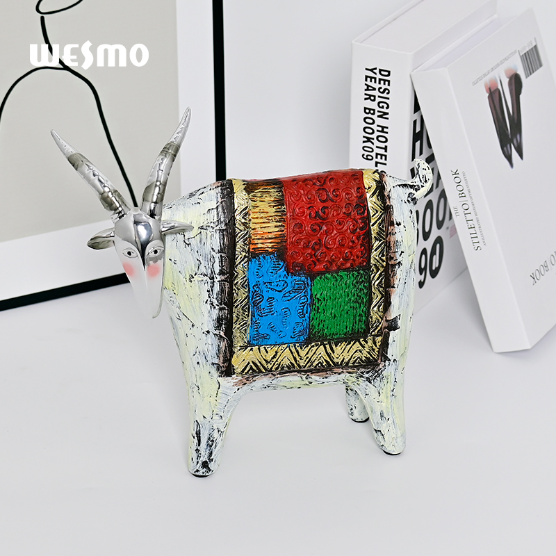 Resin Crafts Goat Figurine Sculpture Boho Home Decoration Tabletop Decor Gift Statue