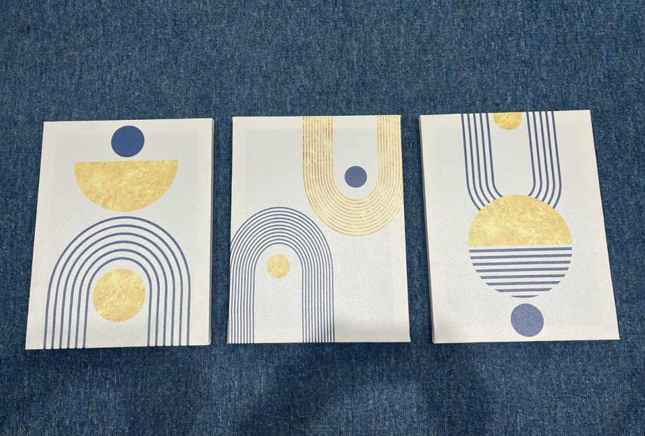 Abstract Poster Print on Canvas Boho Design Custom Painting Wall Frames Home Decoration Living Room 12 X 24 Inch Set of 3