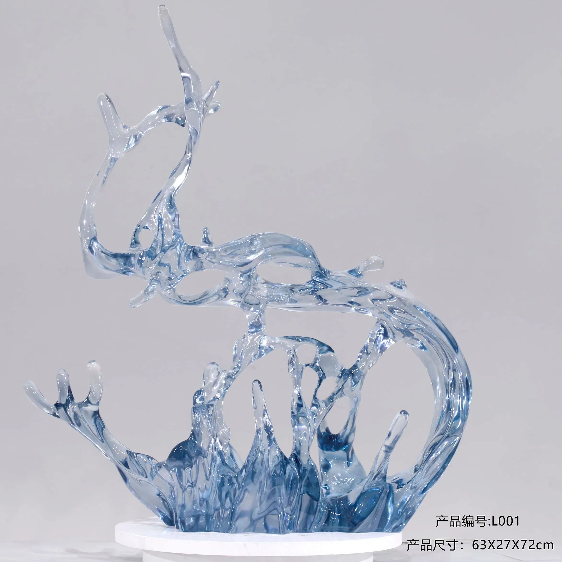 Customize Decorative PMMA Acrylic Resin Sculpture Crafts for Arts Gallery