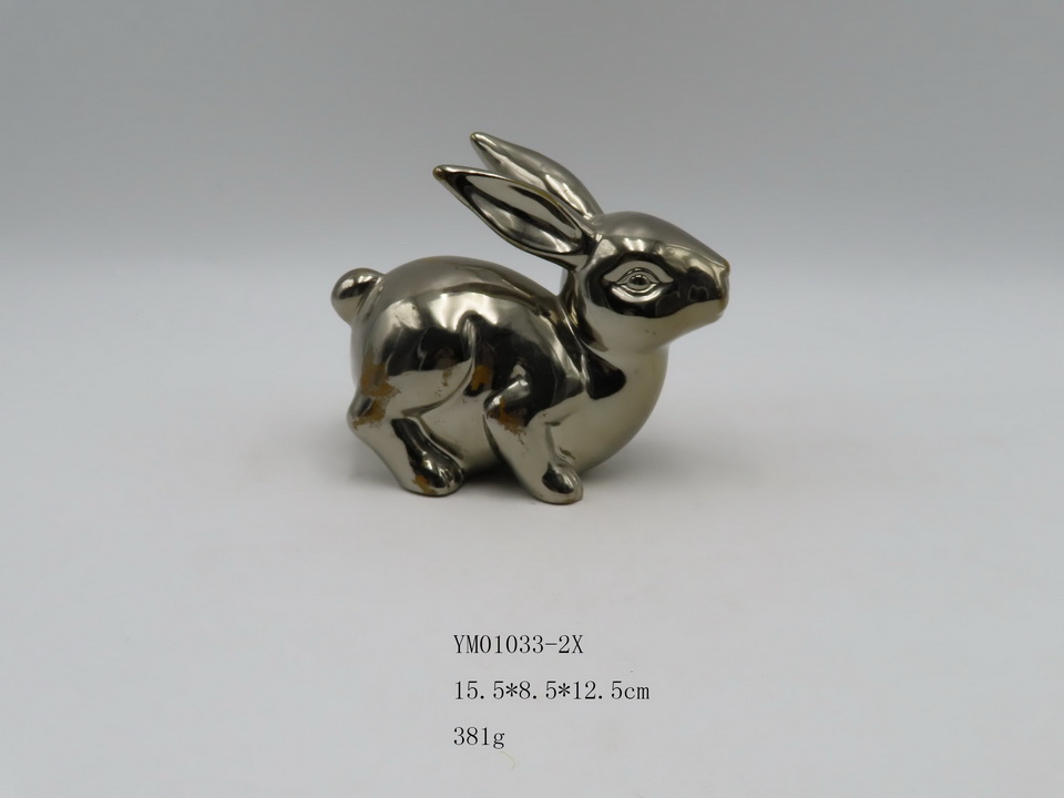 OEM Decorative Garden Decoration Ceramic Animal Rabbit Craft