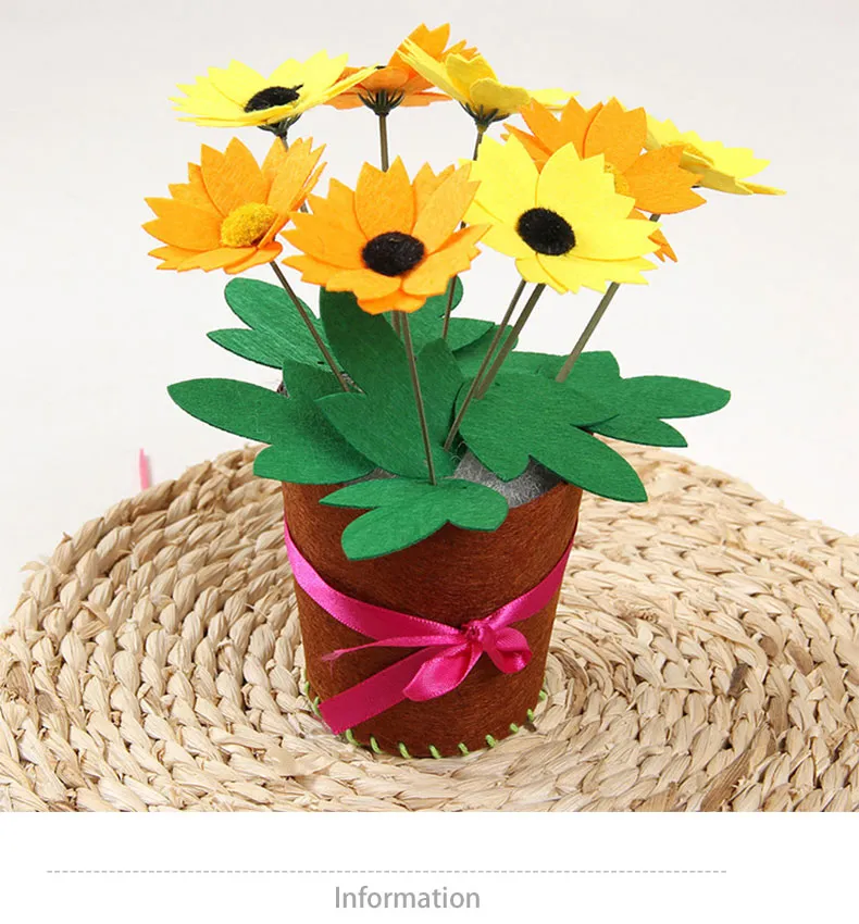 DIY Potted Flower Children Sewing Kit