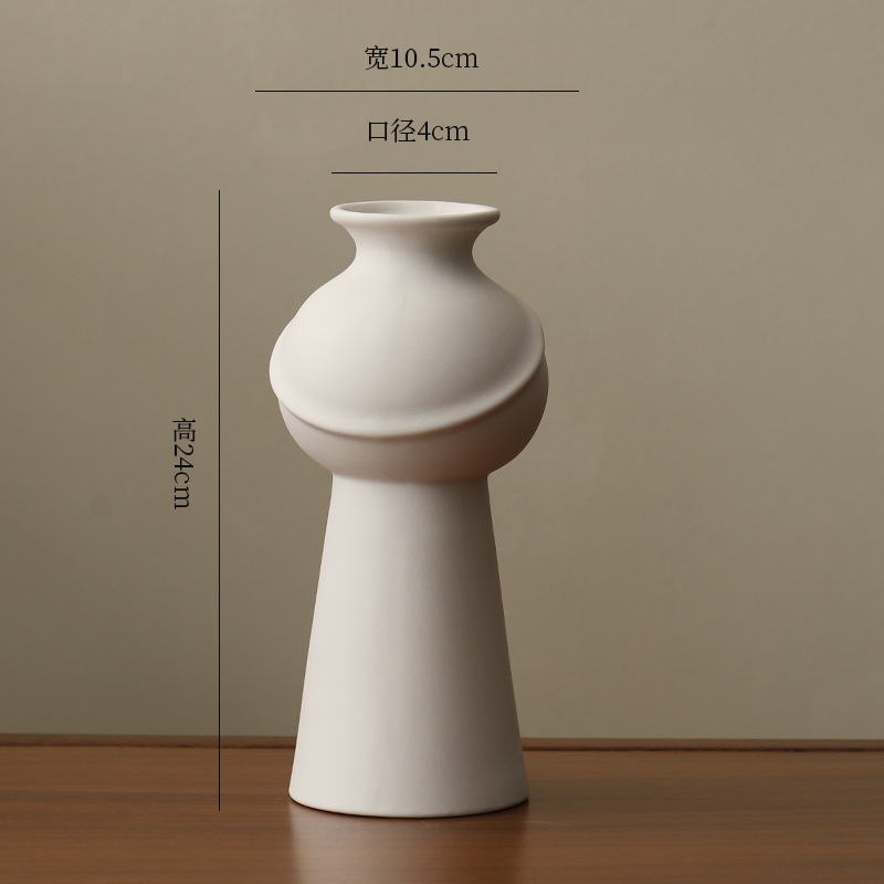 White Ceramic Vase, Small Ceramic Flower Vases Bulk Bud Vases for Wedding Table Centerpieces Decor Pampas Grass Modern Boho Home Party Decor DIY Gift