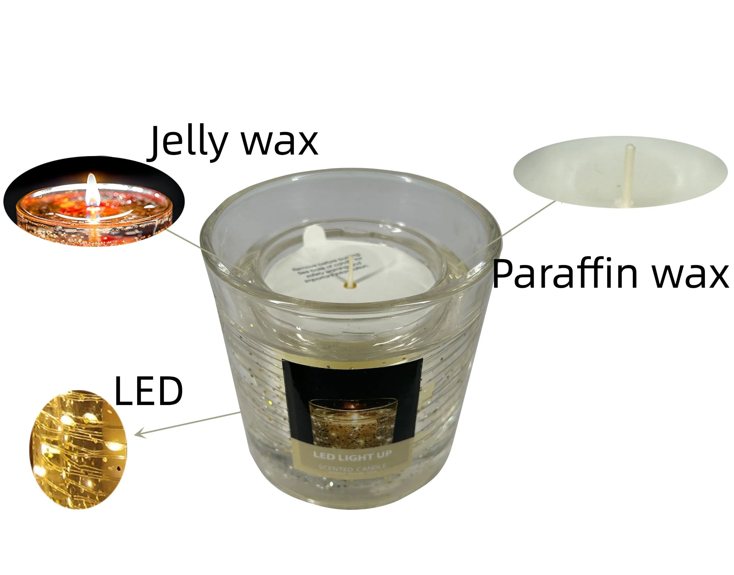 LED Jelly Candle with Customized Scent for Seasonal Home Decoration