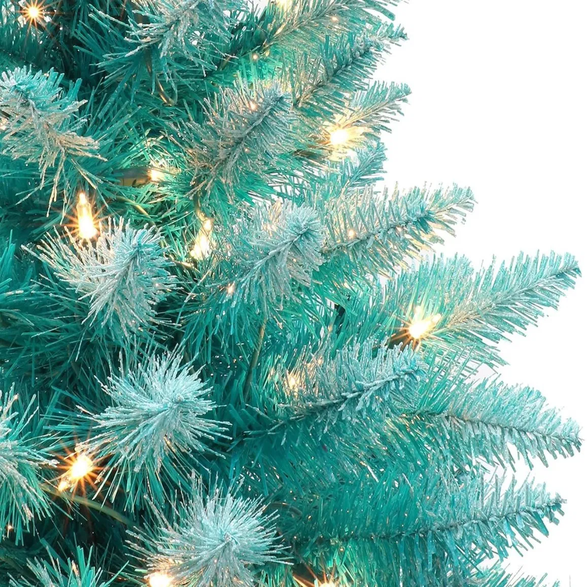 Artificial Christmas Tree Warm White LED Lights Faux Tree Seasonal Potted Indoor Home Decoration