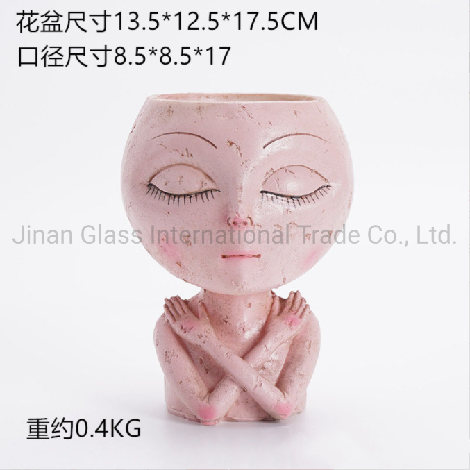 Resin Imitation Figure Plant Fleshy Flowerpot Creative Resin Alien Flower Arrangement Home Furnishing Resin Crafts