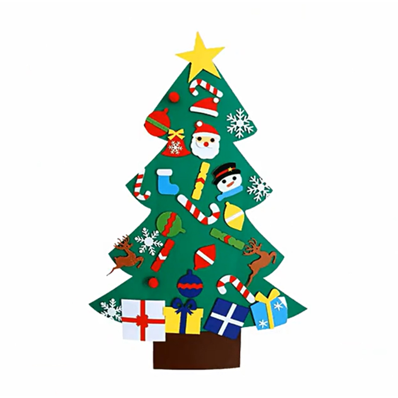 DIY Felt Christmas Tree Xmas Decorations Wall Hanging Ornaments Kids Gifts Party Supplies Christmas Decorations Outdoor