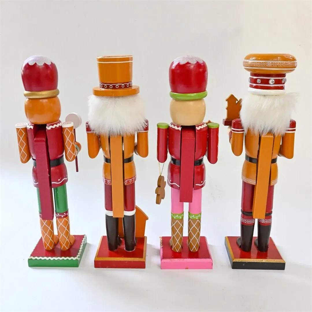 Cascanueces De Navidad Home Ornaments Wooden Craft Gingerbread House Christmas Gifts Doll Wooden Nutcracker