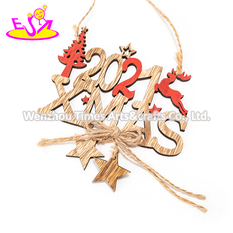 Customize Wall Hanging Wooden Xmas Tree Decorations for Wholesale W18A187