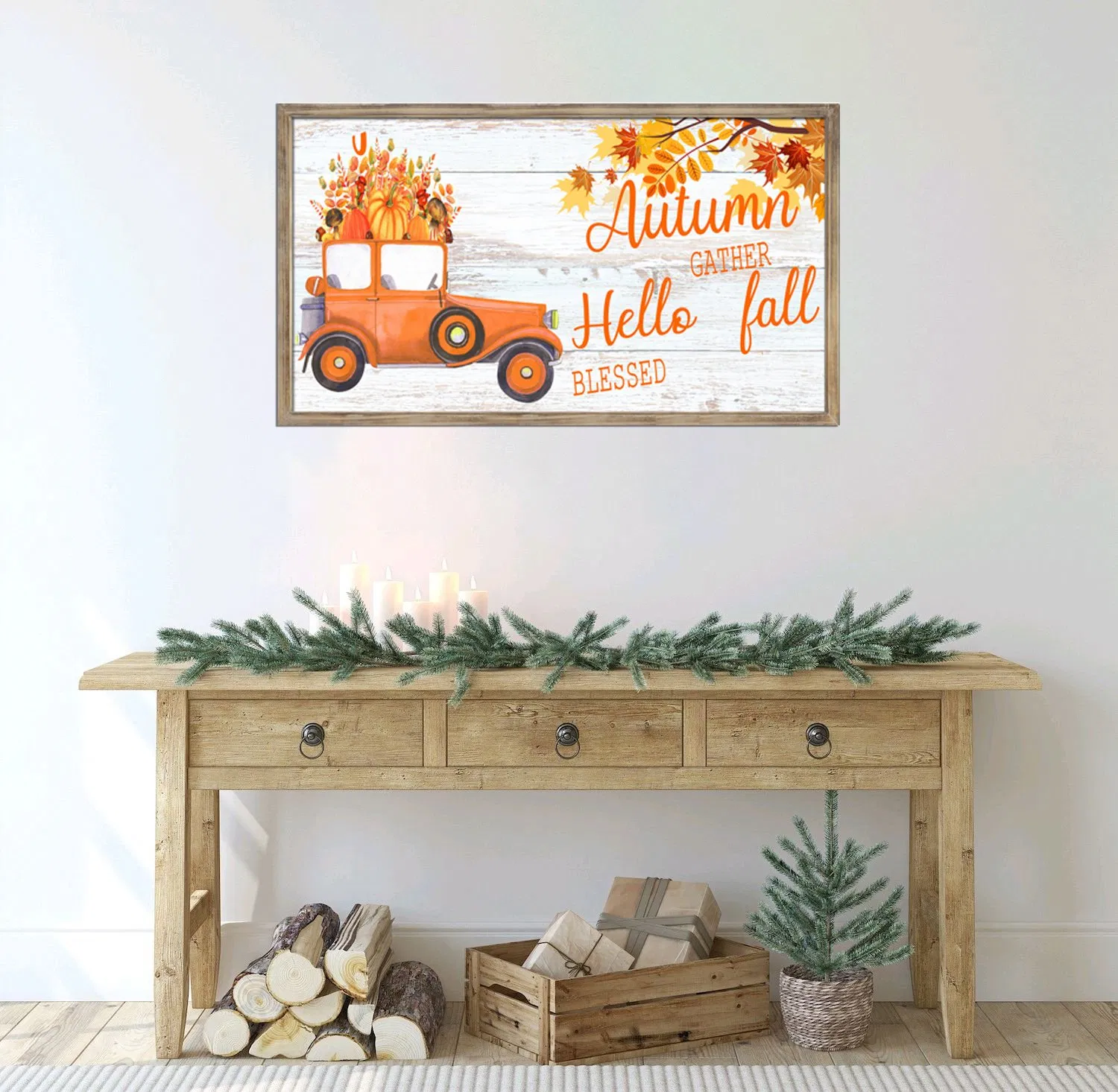 Factory Direct Minds Wood Harvest Festival Art Plaque Home Decoration Painted Craft Letter Words Home Decor Wall Hanging