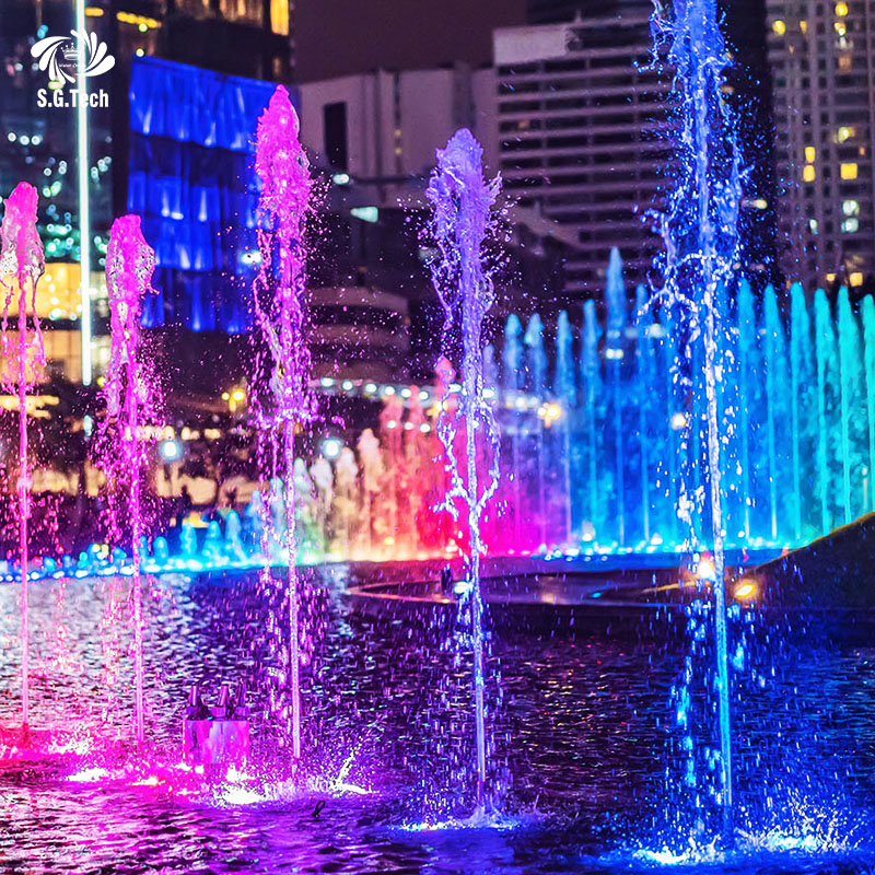 Water Crown Modern Outdoor Decorative Large Project Show Music Dancing Water Fountain with Lights