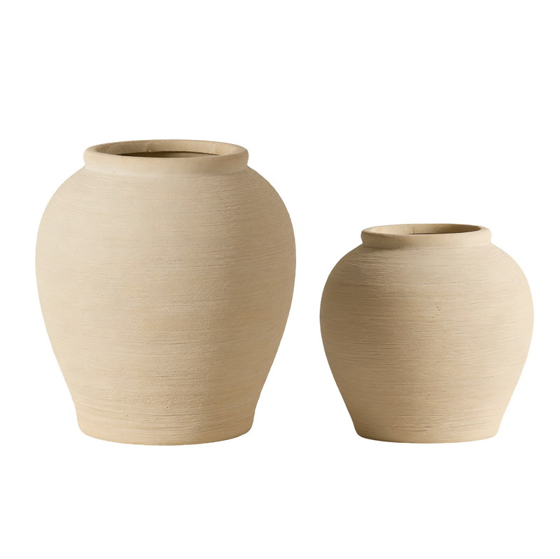 Ceramic Vase Set Natural Texture Neutral Boho Farmhouse Home Decor Decorative Flower Vase for Table Centerpiece Living Room