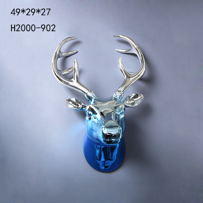Manufacturer Home Decorations Wall Mounted Deer Head Figurines Resin Crafts