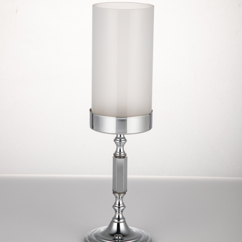 Unique Artisan Crafted Tall Stem Glass Candle Holder for Home