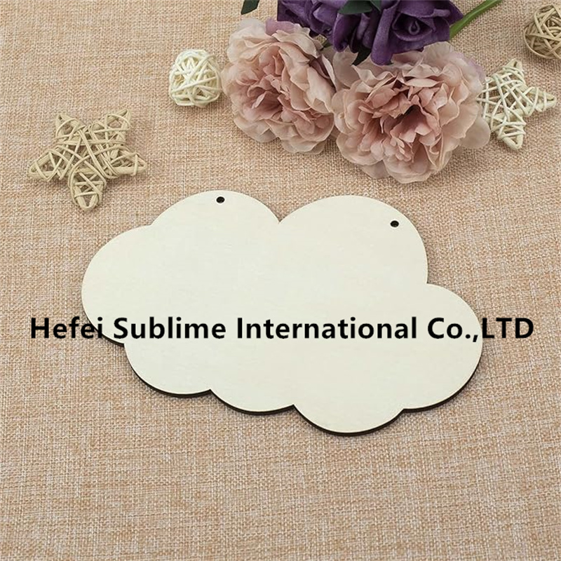 DIY Wood Craft Cloud Stand, 10-Inch, Cloud Wood Sign Cutout Wooden Cloud Shaped Sign DIY Crafts Hanging Ornament for Wreath Home Door Wall Art Decoration