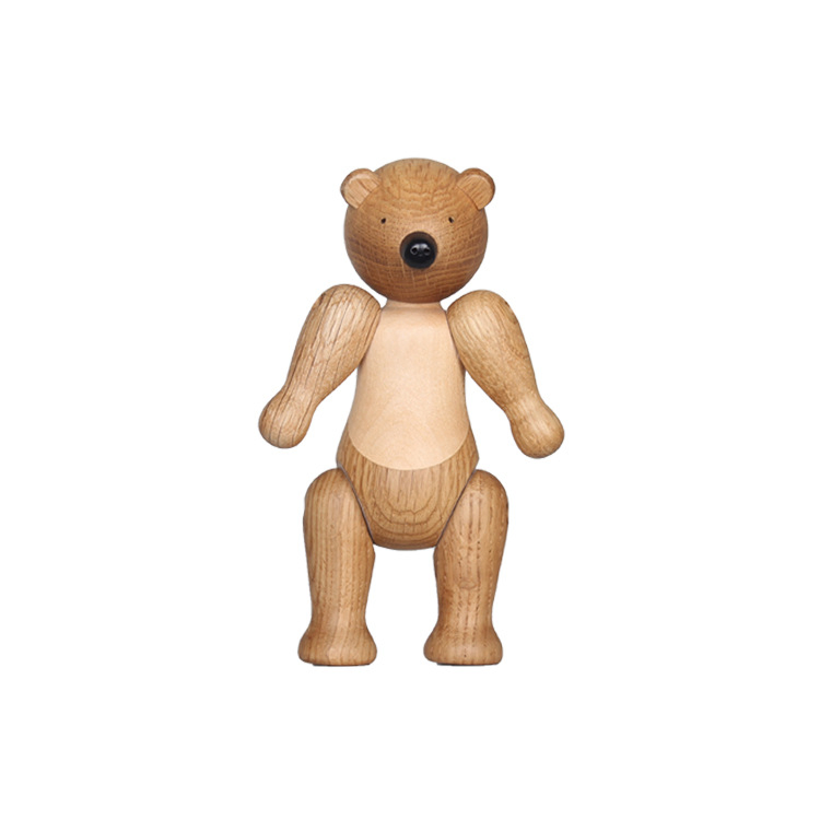 Wholesale Hot Selling Nordic Wood Bear Home Decor Crafts