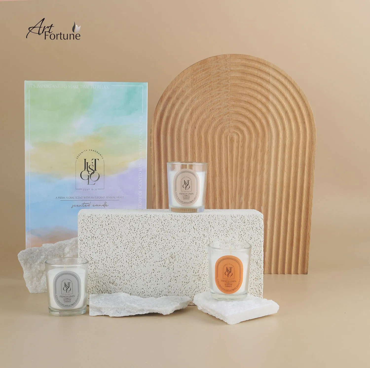 Wholesale Private Label Customized Scented Soy Wax Glass Candle for Home Decoration and Holiday Seasonal Gift