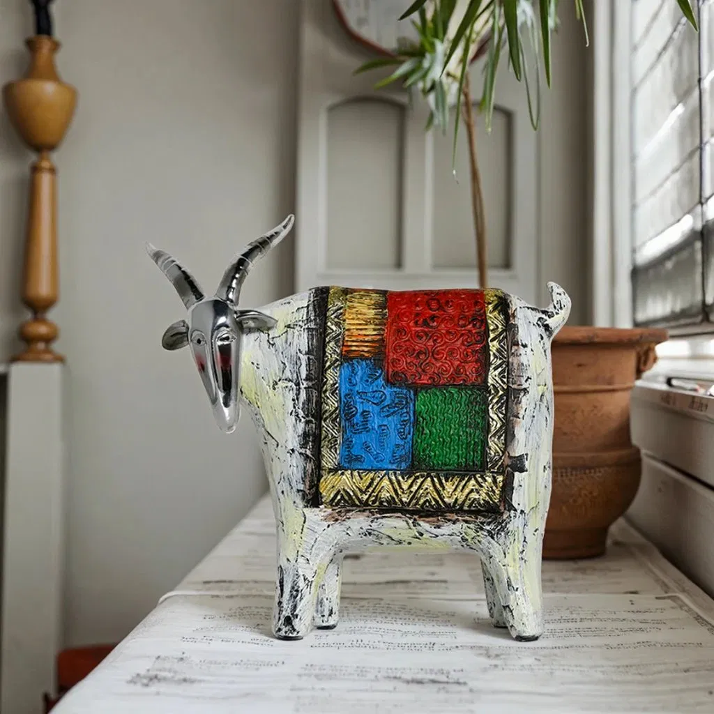 Resin Crafts Goat Figurine Sculpture Boho Home Decoration Tabletop Decor Gift Statue