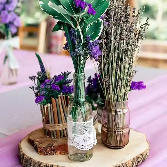 Natural Rustic Decor Pine Wooden Round Unfinished Wood Slices Circles with Tree Bark Log Discs DIY Crafts Rustic Painting