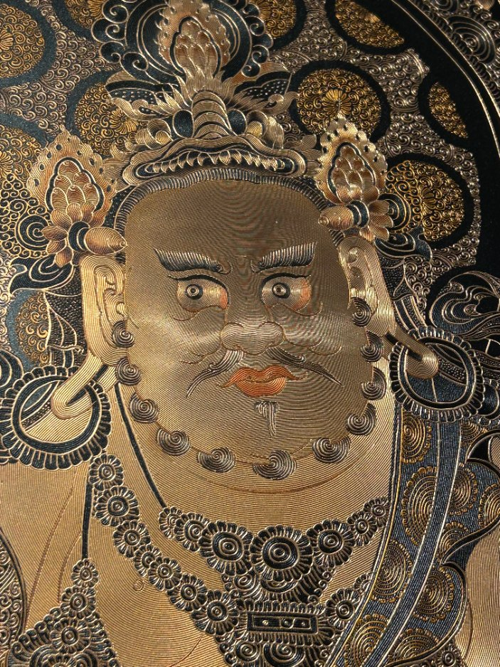 Elegant Wealth God Metal Craft for Home Display