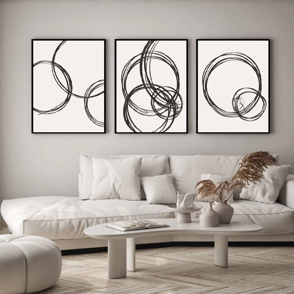 Abstract Poster Print on Canvas Boho Design Custom Painting Wall Frames Home Decoration Living Room 12 X 24 Inch Set of 3