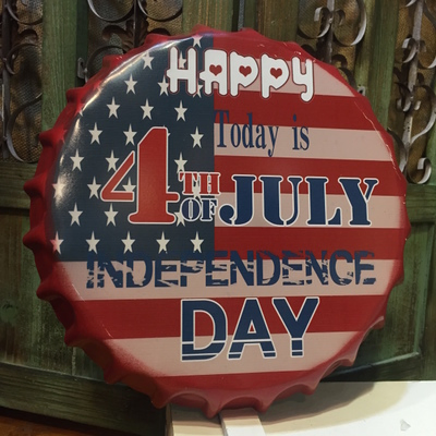 Diameter 35cm Metal Sign Bottle Cap Decorative Craft for Wall