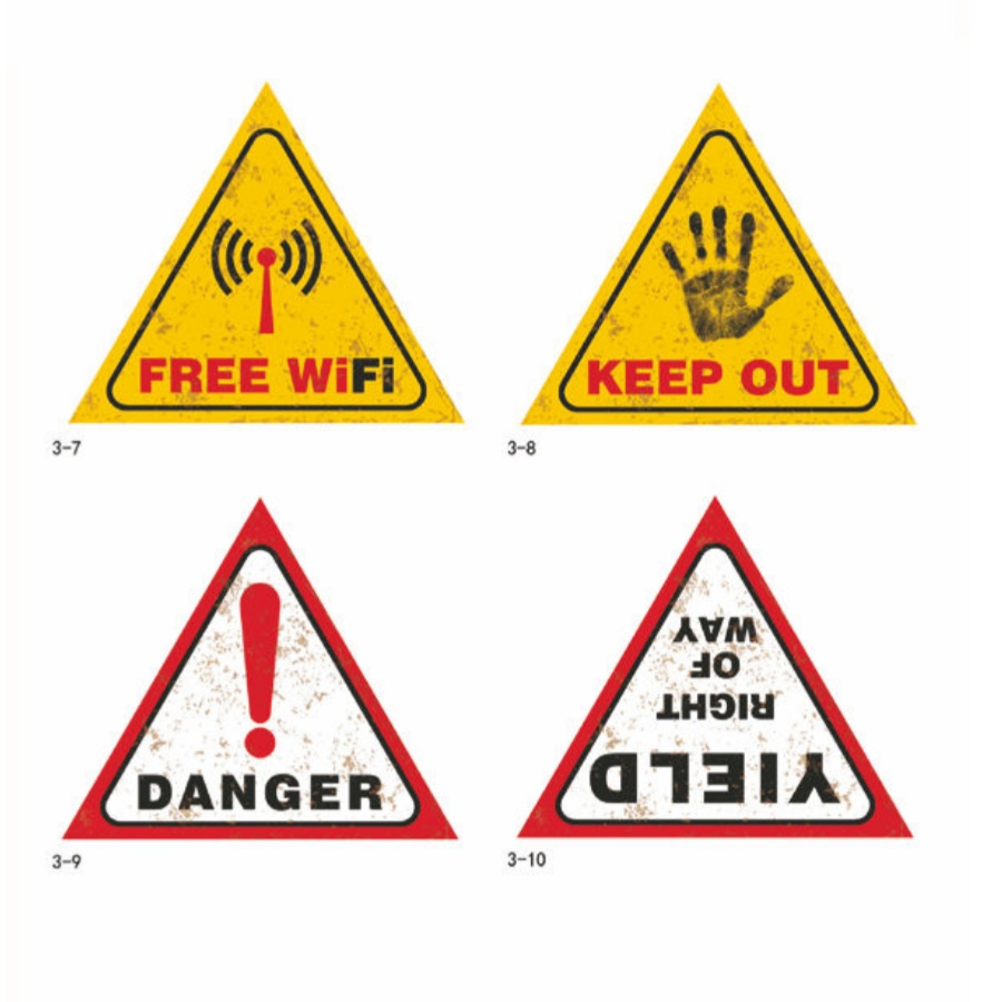 Warning Sign Danger Free WiFi Keep out Metal Painting Custom Poster Retro Vintage Triangle Tin Sign Print Wall Decor Drop Delivery Home Garden Arts Crafts Gifts