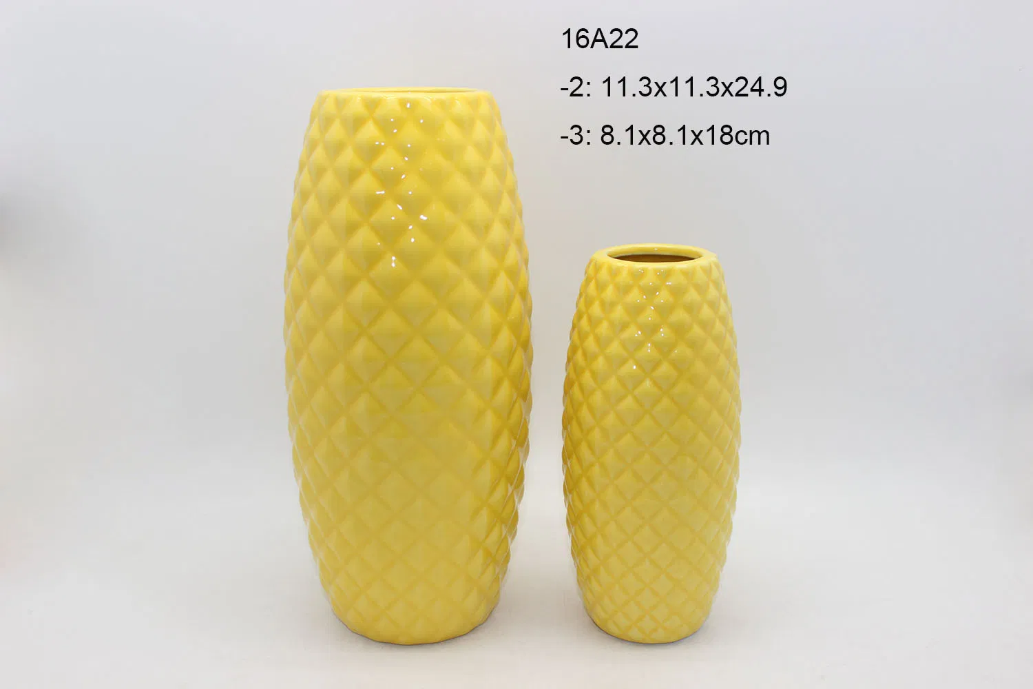 Yellow Unique Gift Ceramic Vase Decorative Ornament