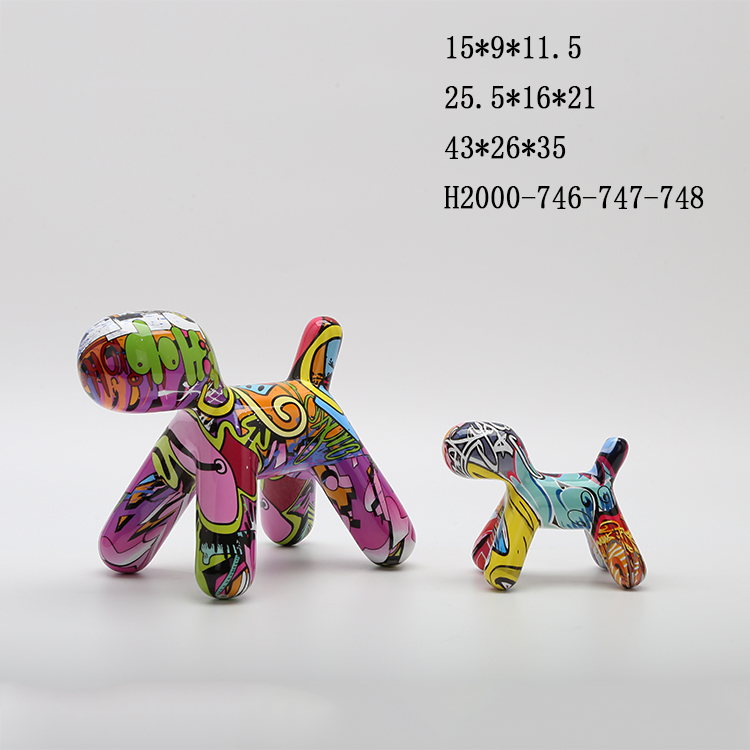 Modern Art Decorative Figure Polyresin Water Transfer Horse Statue Crafts