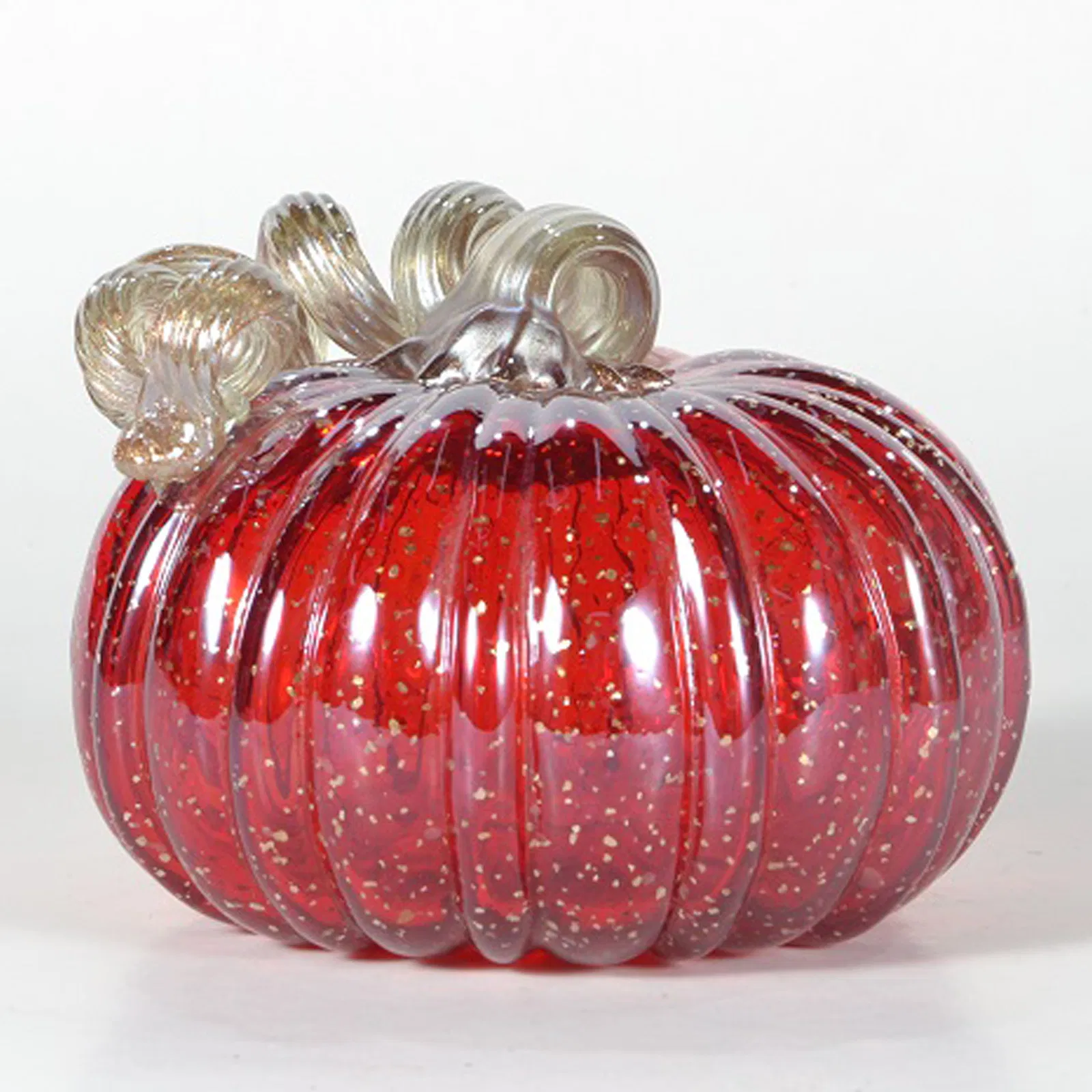 Glass Arts Crafts Fast Delivery Red Color Blown Glass Pumpkin
