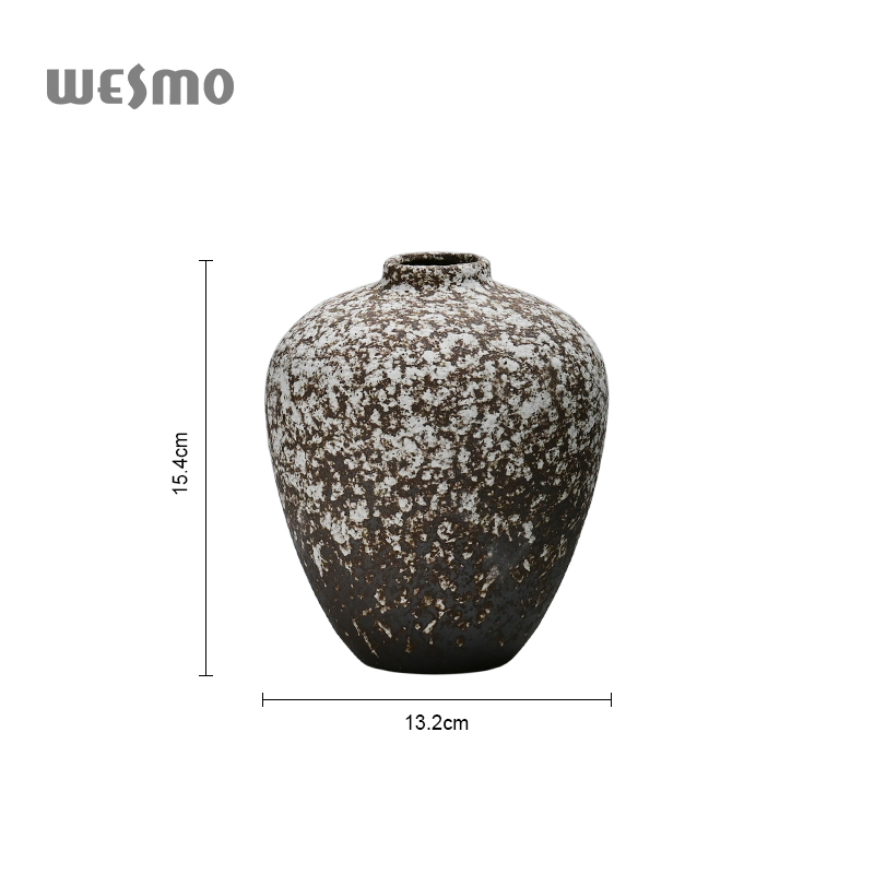 Wabi-Sabi Style Organic Modern Home Decor Interior Styling Hand-Painted Stoneware Decorative Ceramic Vase