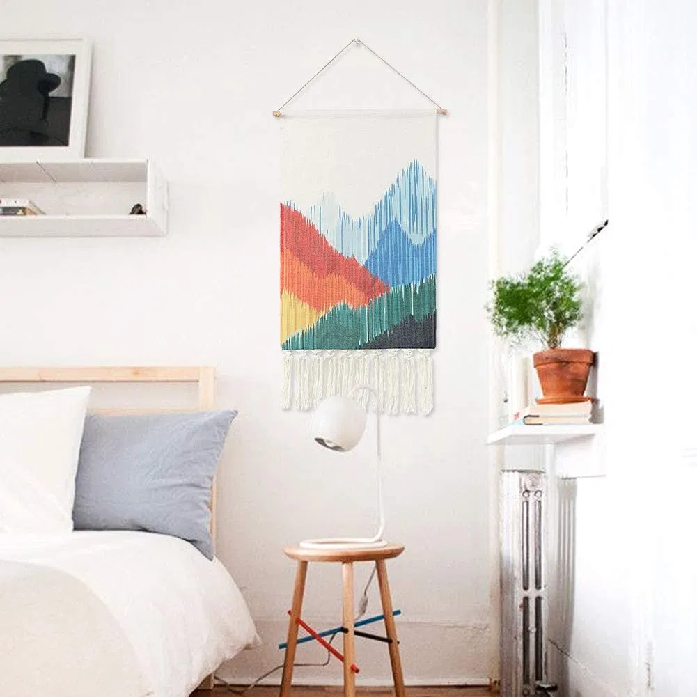 Woven Wall Hanging Geometric Art Tapestry Decoration