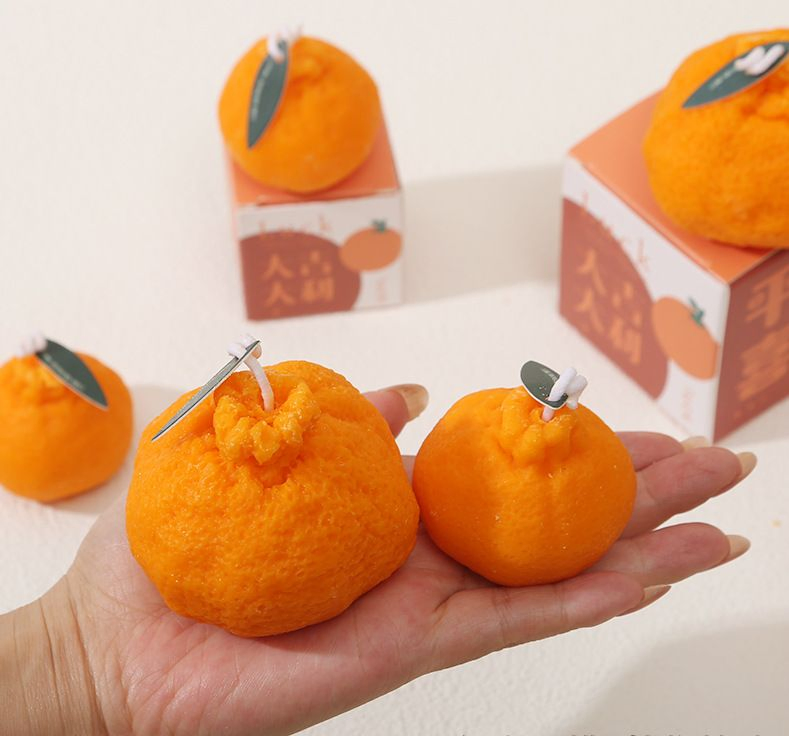 Handcrafted Romantic Orange Candle Gift for Scent Lovers