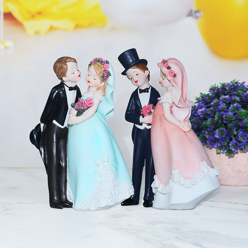 20cm 8inch Home Decoration European Resin Crafts New Wedding Desktop Gift Decorations Handmade Wedding Couple Lover
