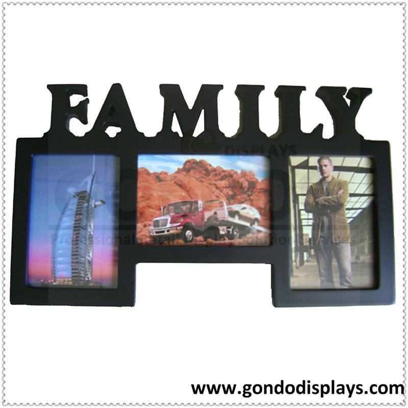Hot Selling Custom Modern Office Home Decoration Tabletop Wall Mounted Photo Carved MDF Wooden Picture Frame Craft with Acrylic Panel