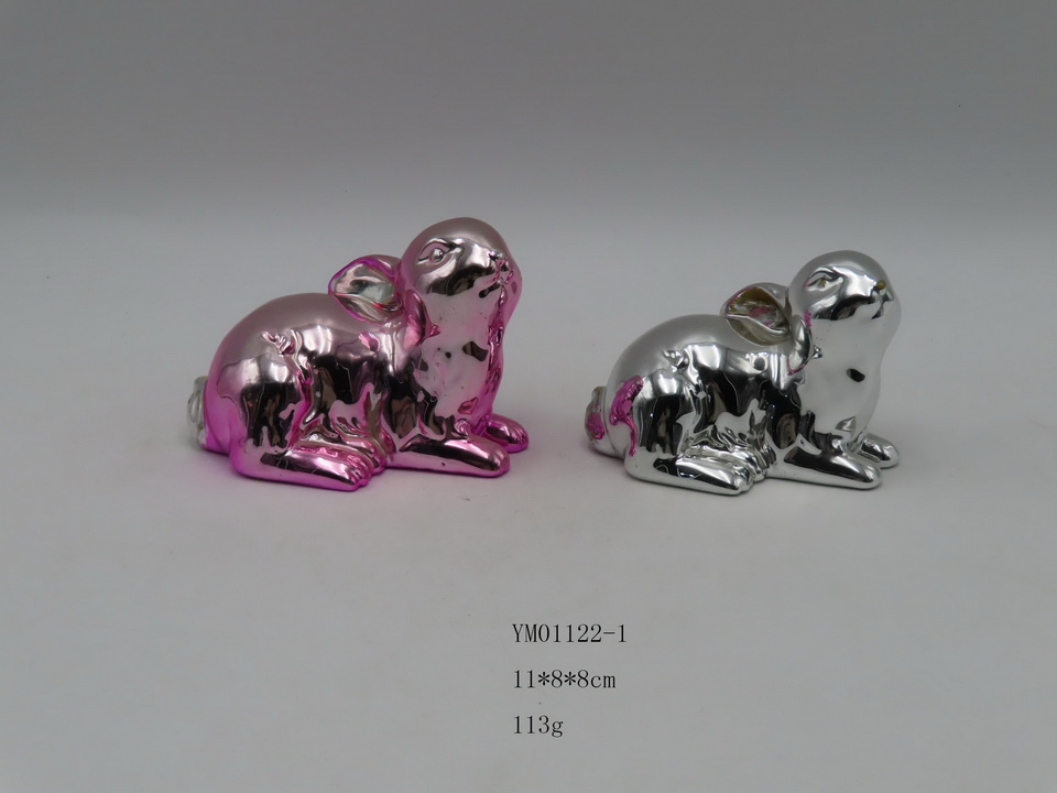 OEM Decorative Garden Decoration Ceramic Animal Rabbit Craft