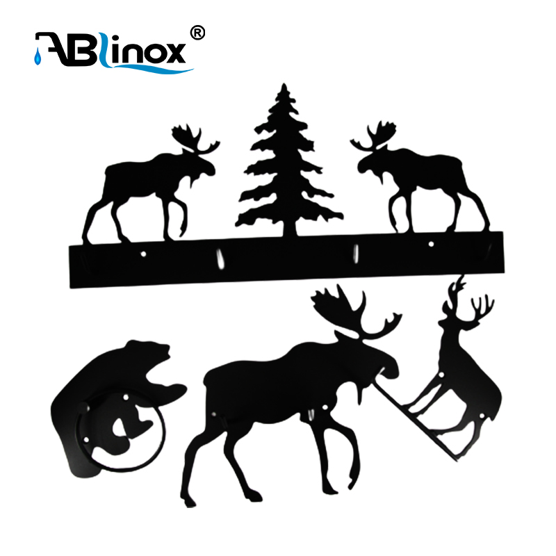 Custom Stainless Steel Decorative Metal Craft Christmas Trees Deers Towel/Coat Hook Bathroom Kitchen Hardware Hook