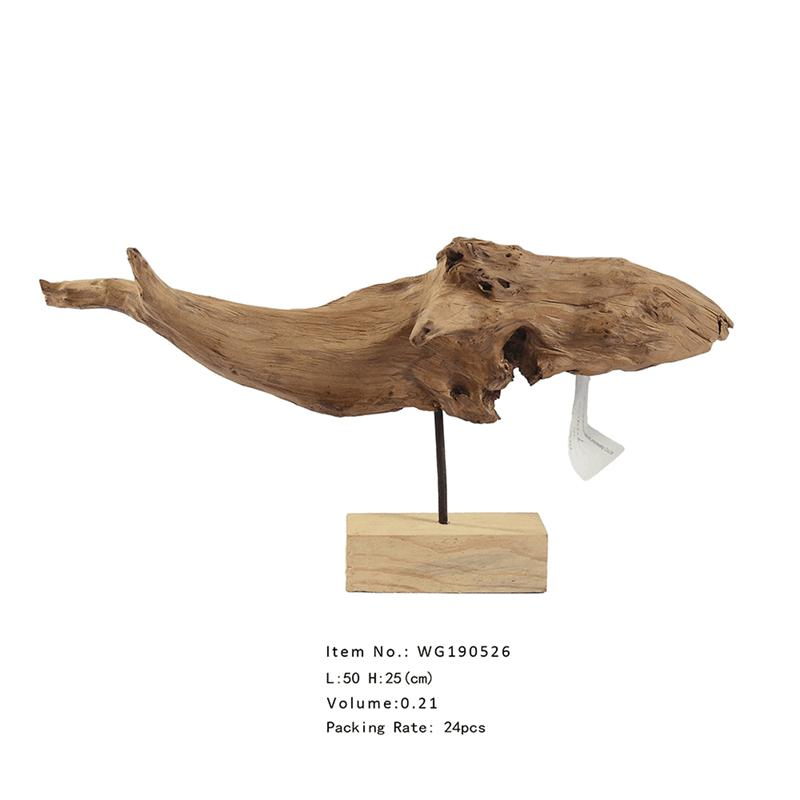 Rustic Fish Shape Wood Nautical Crafts Fishing Wood Wall Decoration for Home