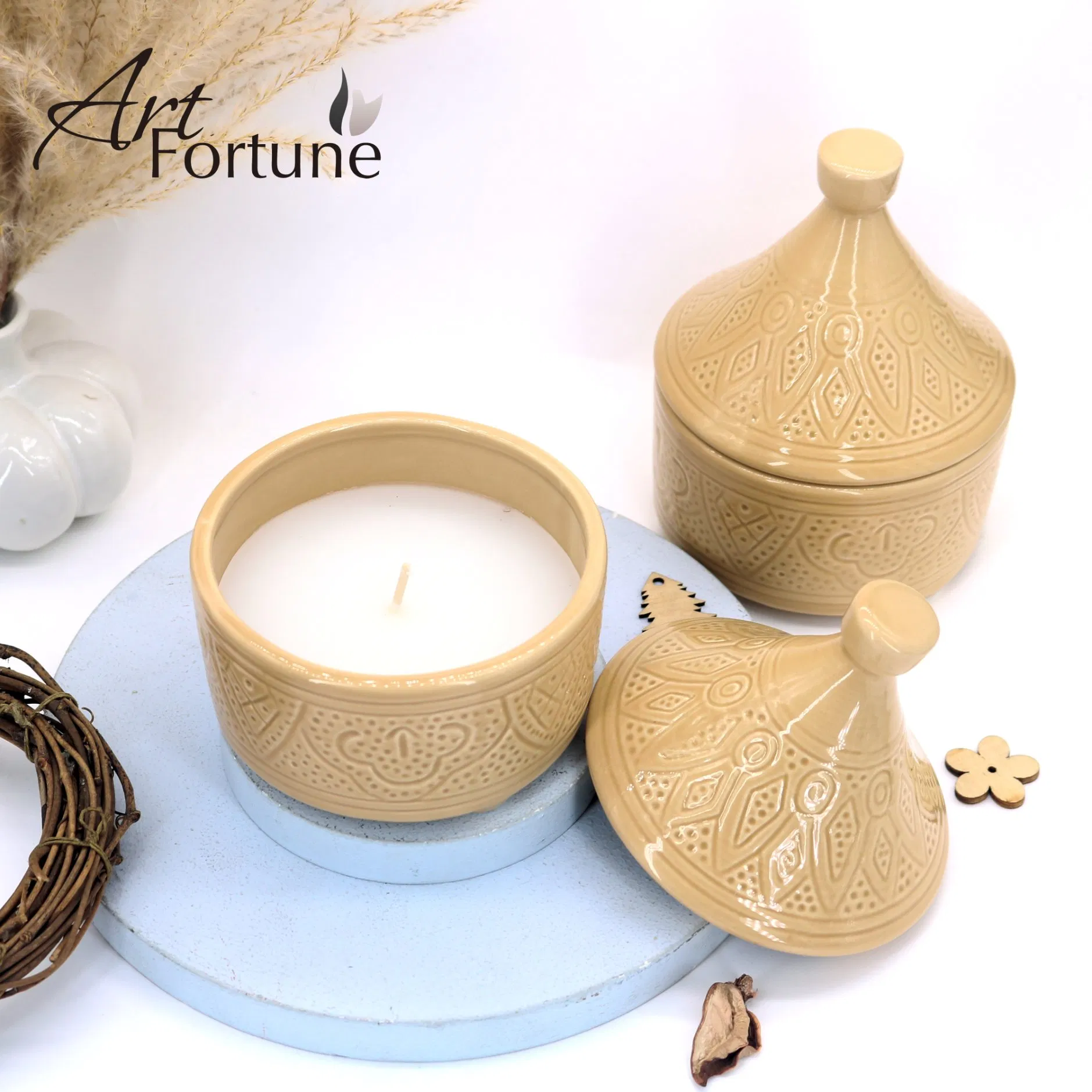 Artisan Crafted Tajine Shaped Scented Candle for Cozy Spaces